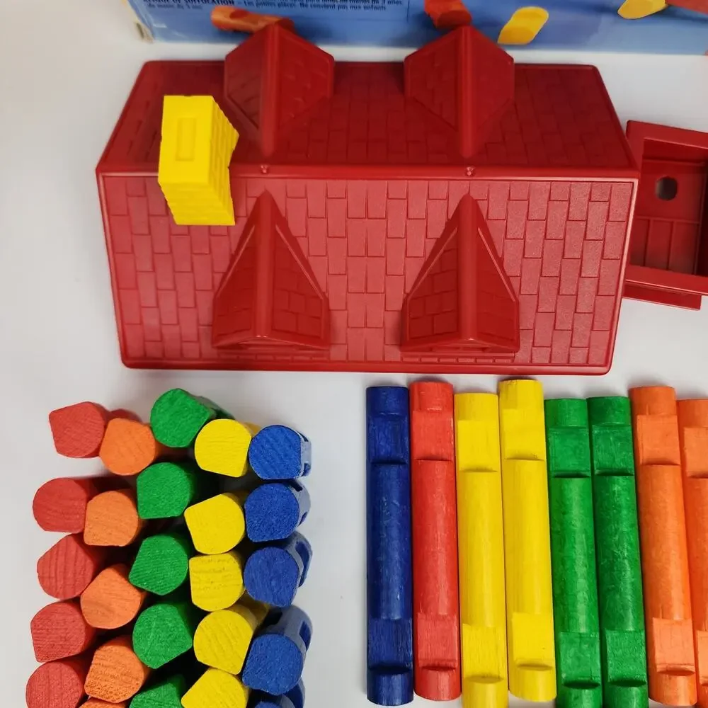 Discovery Toys 2001 Timber Time Playland Building Primary Colors Logs Cabin